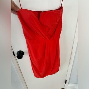 Yumi Kim red strapless mini dress, size medium